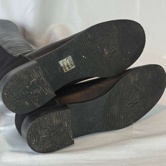 Stuart Weitzman Black Leather Over The Knee Boots Size 9 - Picture 11 of 16